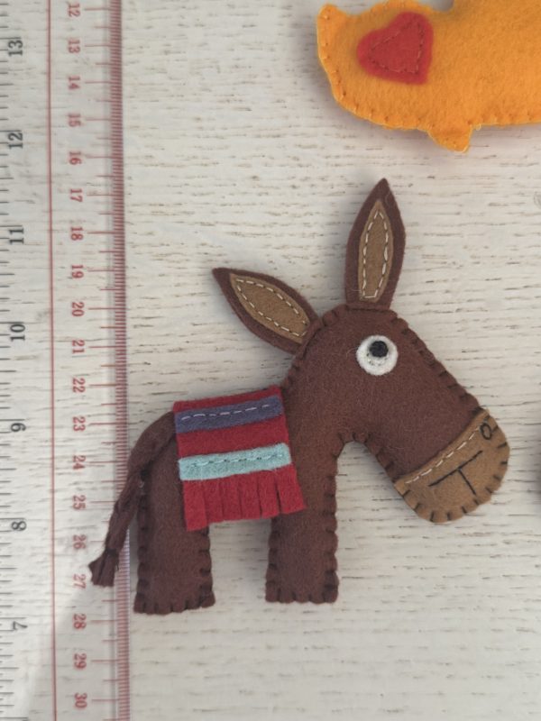 Handmade Felt Cyprus Donkey Magnets - Image 2