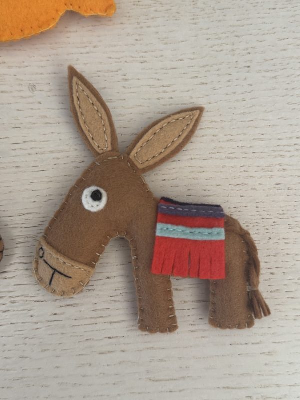 Handmade Felt Cyprus Donkey Magnets - Image 3