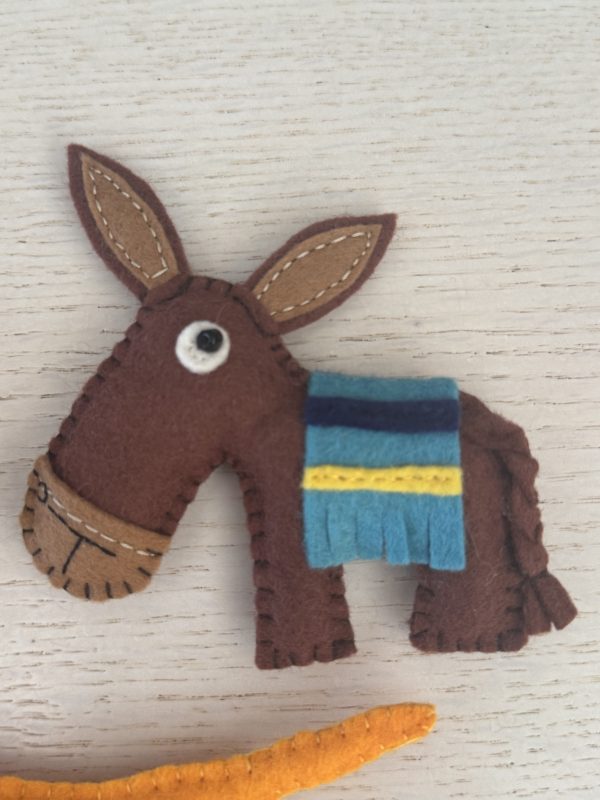 Handmade Felt Cyprus Donkey Magnets - Image 5
