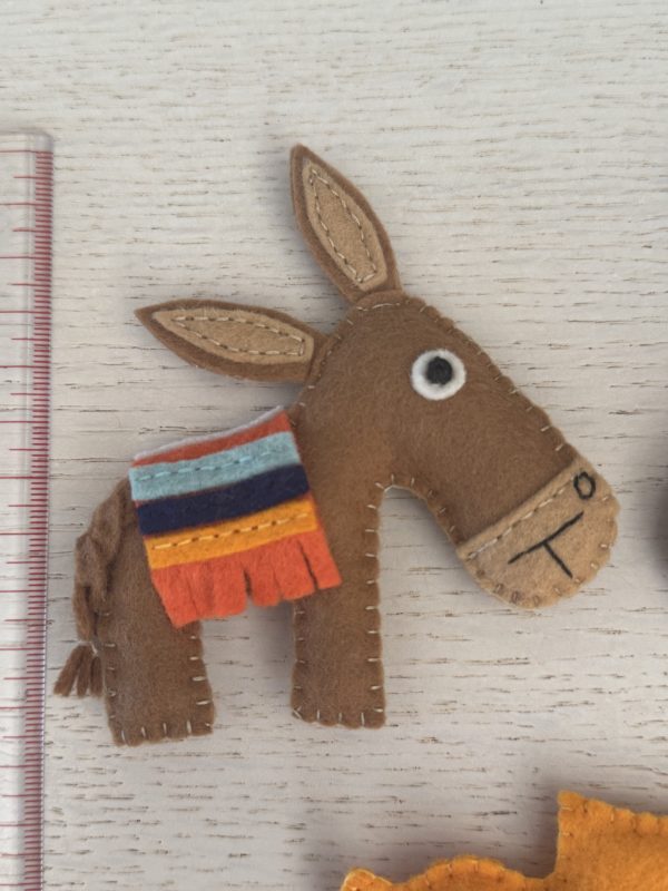 Handmade Felt Cyprus Donkey Magnets - Image 4