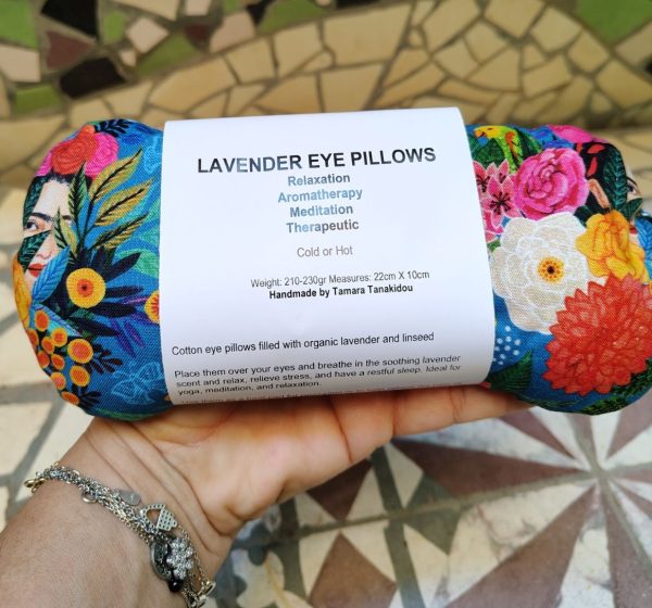 Lavender and Linseed Eye Pillow-Organic Flaxseed & Lavender Eye Mask for Sleep, Yoga, Heat or Cold Therapy
