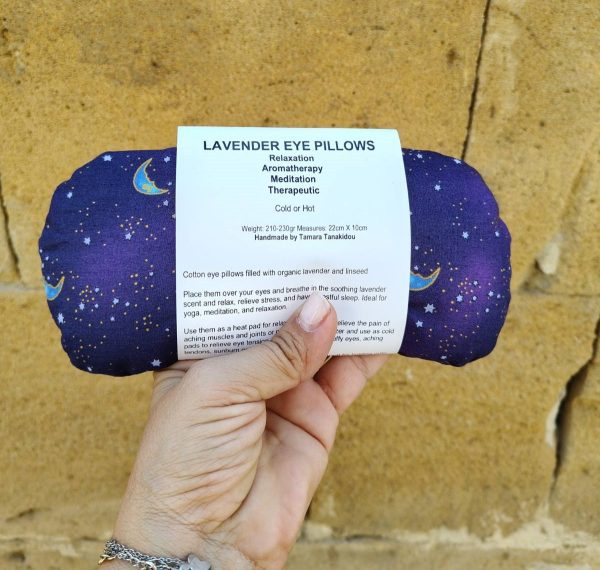 Lavender and Linseed Eye Pillow-Organic Flaxseed & Lavender Eye Mask for Sleep, Yoga, Heat or Cold Therapy - Image 8