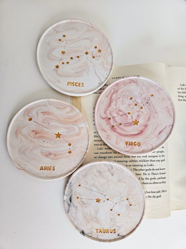 Jesmonite Zodiac Handmade Coasters - Image 4