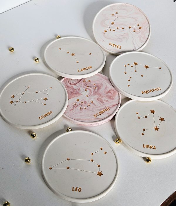 Jesmonite Zodiac Handmade Coasters