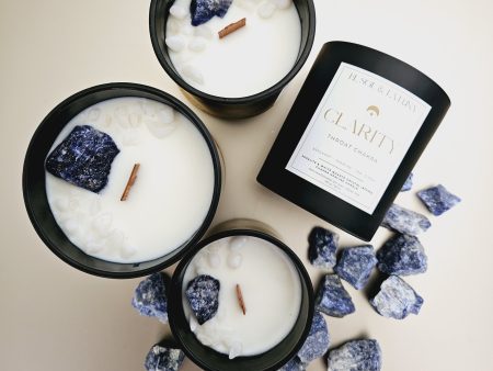 CLARITY THROAT CHAKRA CRYSTAL CANDLE