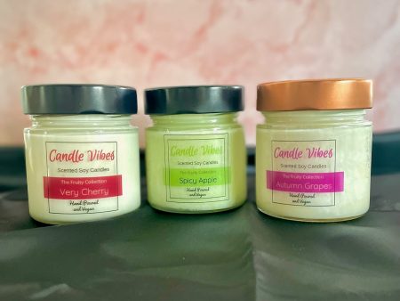Handmade Soy Wax Candle in Glass Jar with Lid - 200gr