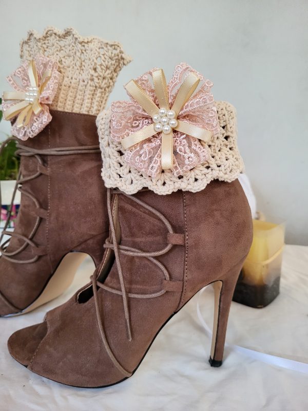 Handmade Crochet Boot Topper - "Crown of Steps" (choose your coller) - Image 6