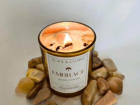 EMBRACE - Sacral Chakra Crystal Candle