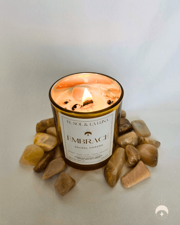 EMBRACE - Sacral Chakra Crystal Candle