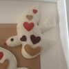 2 Beautiful Felt "Love Birds" Framed Wall Decor - Image 4