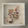 2 Beautiful Felt "Love Birds" Framed Wall Decor - Image 5