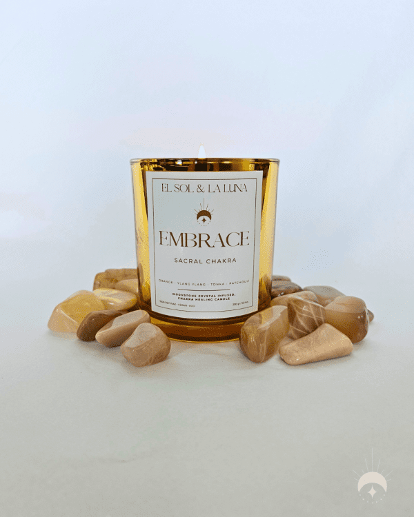 MOONSTONE CRYSTAL CANDLE