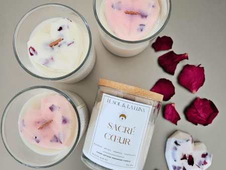 Sacre Coeur heart candle