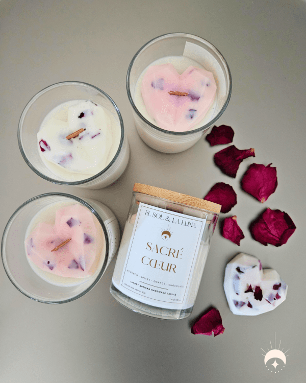 Sacre Coeur heart candle
