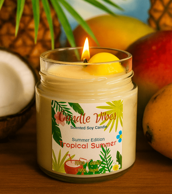 Handmade Soy Wax Candle in Glass Jar with Lid - 200gr - Image 11