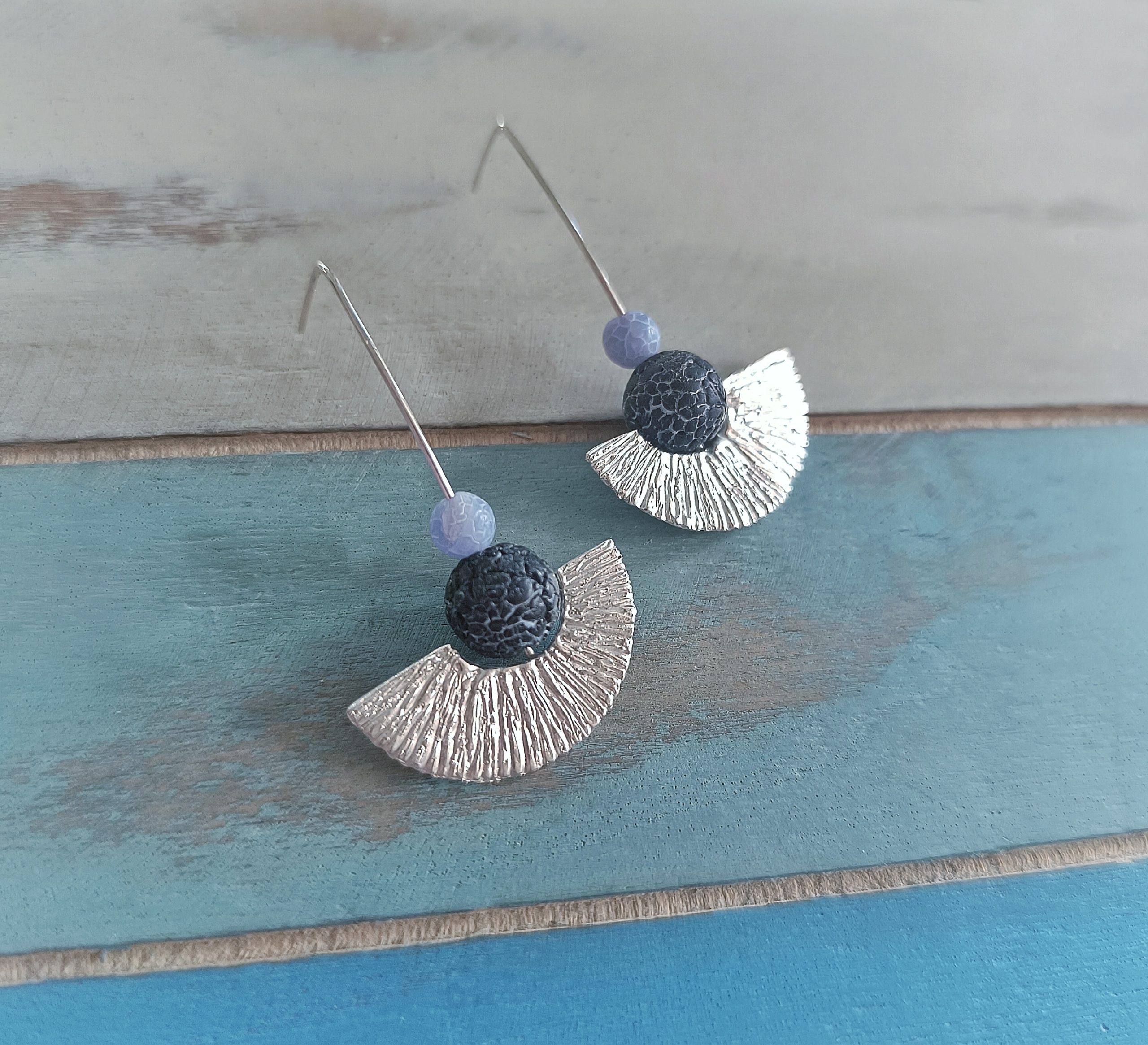 silver earrings