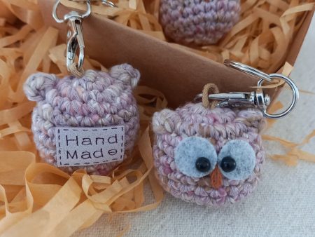 Crochet Owl Amigurumi Keychain, keyring!