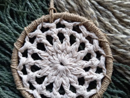 Handmade Crochet Dreamcatcher! Christmas ornaments!