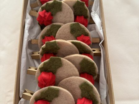 Handmade Felt Christmas Holly Napkin Holders – Set of 12 in Gift Box