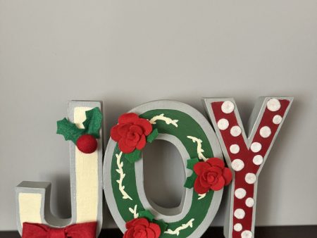 Handmade 'JOY' Christmas Sign