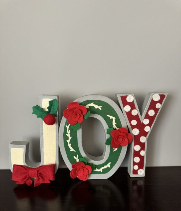 Handmade 'JOY' Christmas Sign