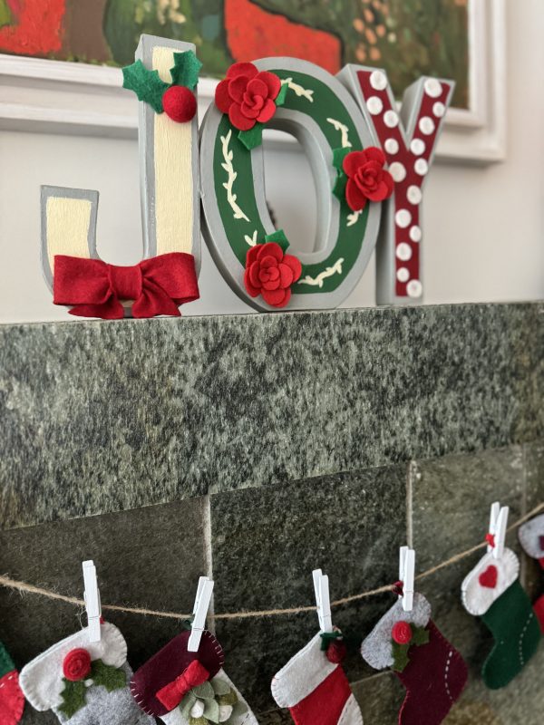 Handmade 'JOY' Christmas Sign - Image 2
