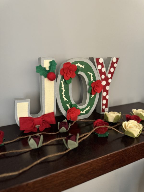 Handmade 'JOY' Christmas Sign - Image 3