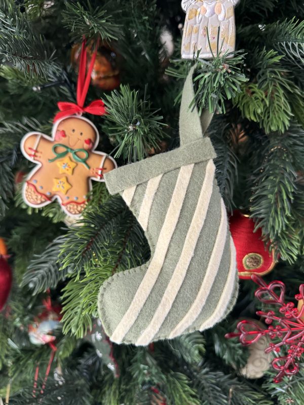Set of 4 Handmade Felt Stocking Christmas Ornaments – Gift Boxed - Image 4