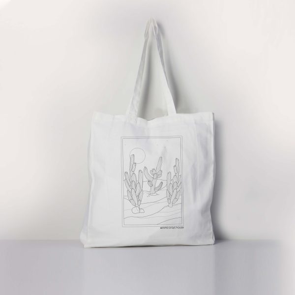 Desert Cacti Canvas Tote Bag: Eco-Friendly Reusable Shopper- Limited collection - Image 2
