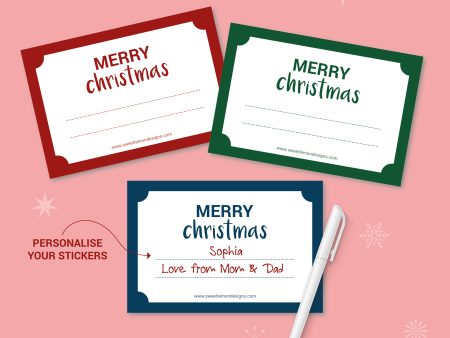 Merry Christmas Sticker Labels