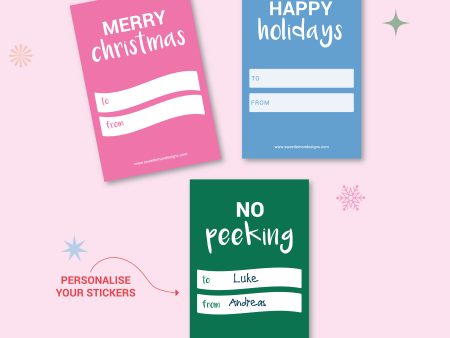 A Pop of Color Christmas Sticker Labels