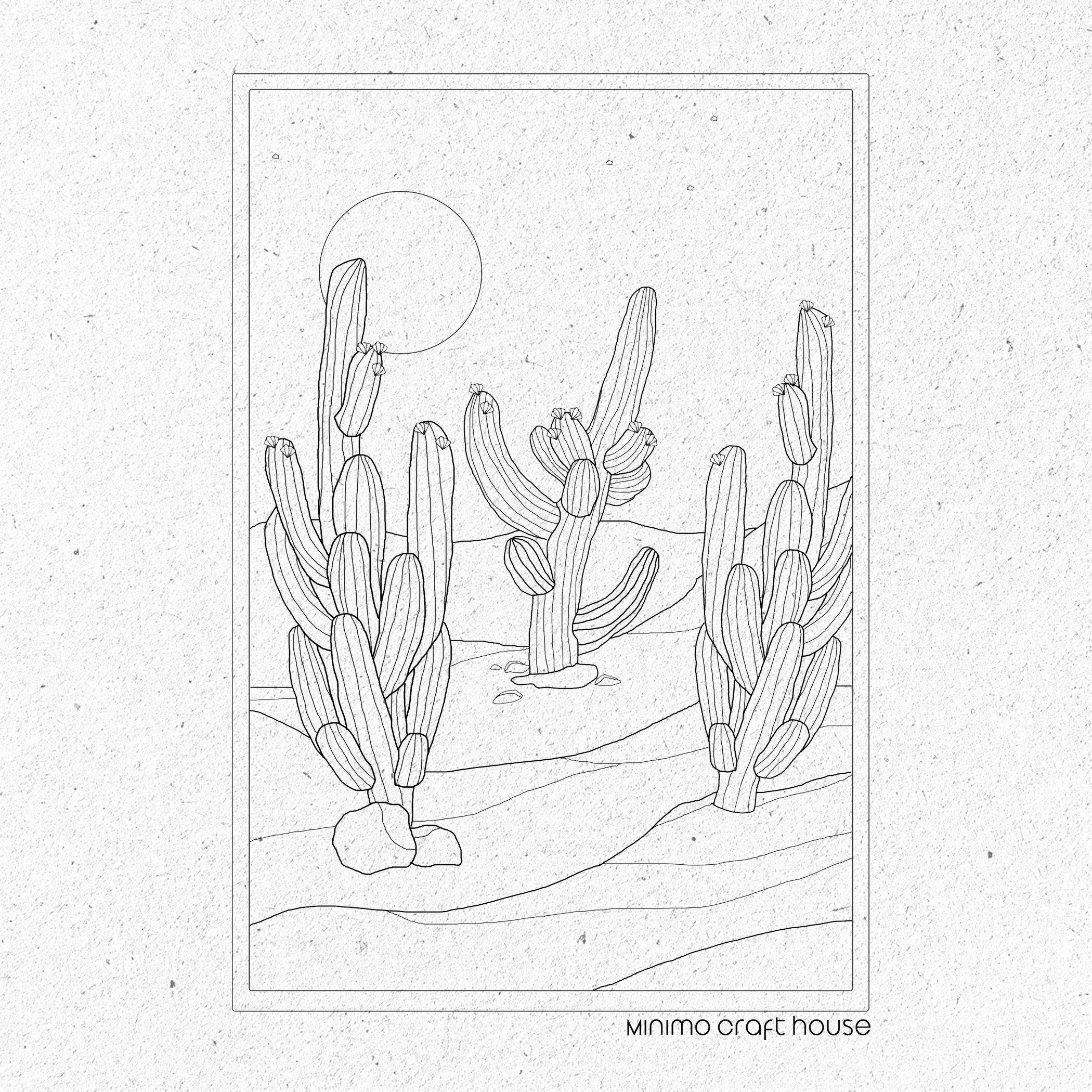 Desert Cacti Canvas Tote Bag: Eco-Friendly Reusable Shopper- Limited collection - Image 3