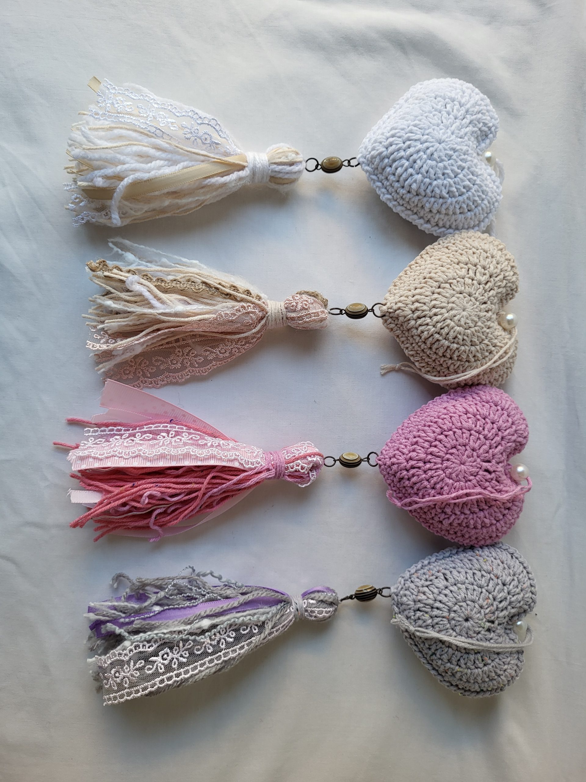 Whispers of the Heart - Handmade crochet hanging decoration