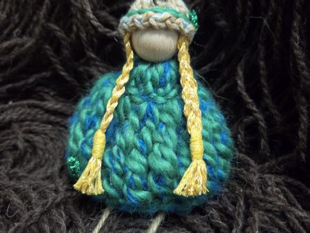 Wooden bead Hanging Doll, Christmas Ornaments!
