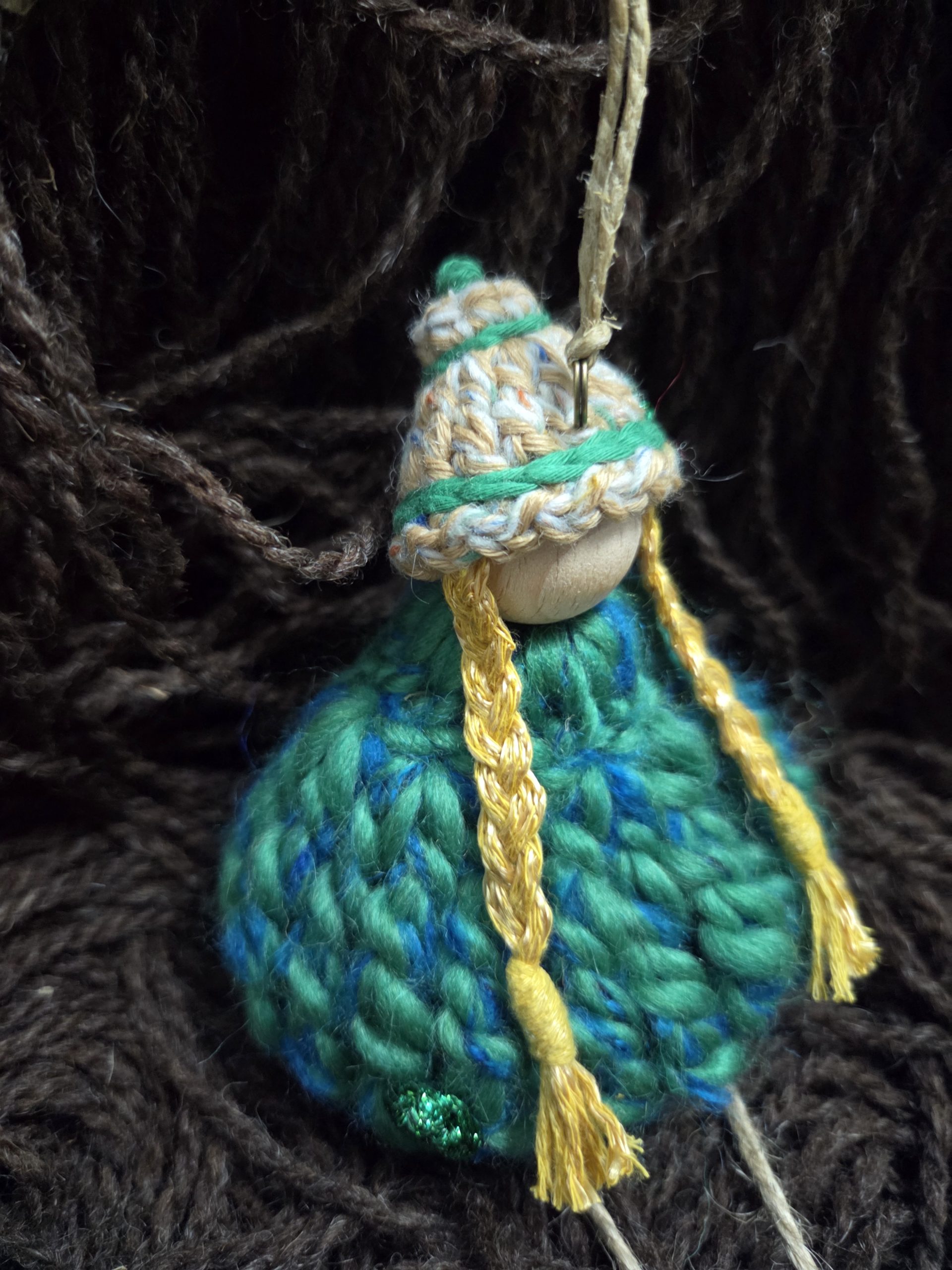 Wooden bead Hanging Doll, Christmas Ornaments! - Image 3