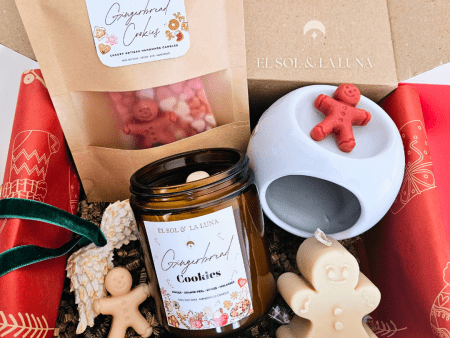 gingerbread candle christmas gift box