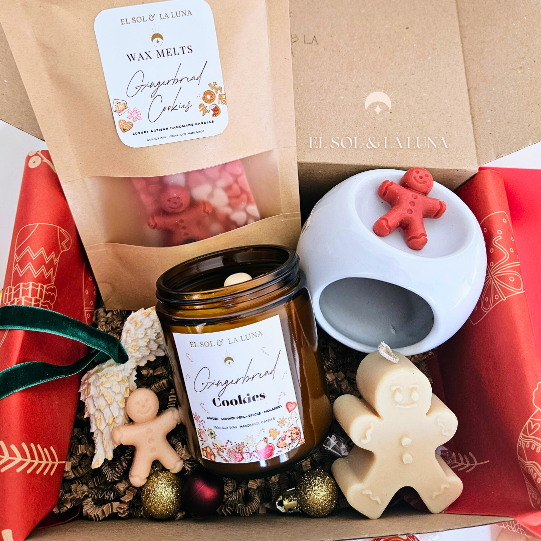 gingerbread candle christmas gift box