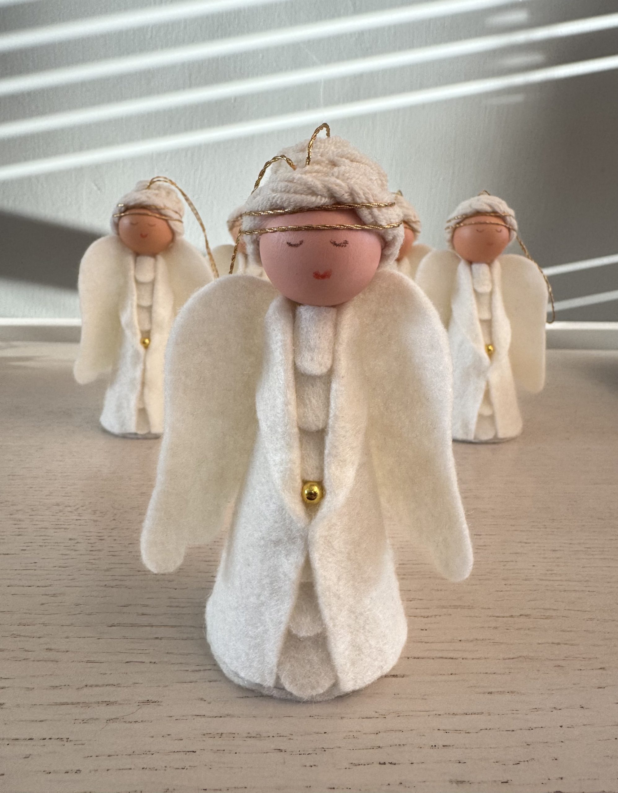 Adorable Felt Angel Christmas tree decoration-5 available - Image 2