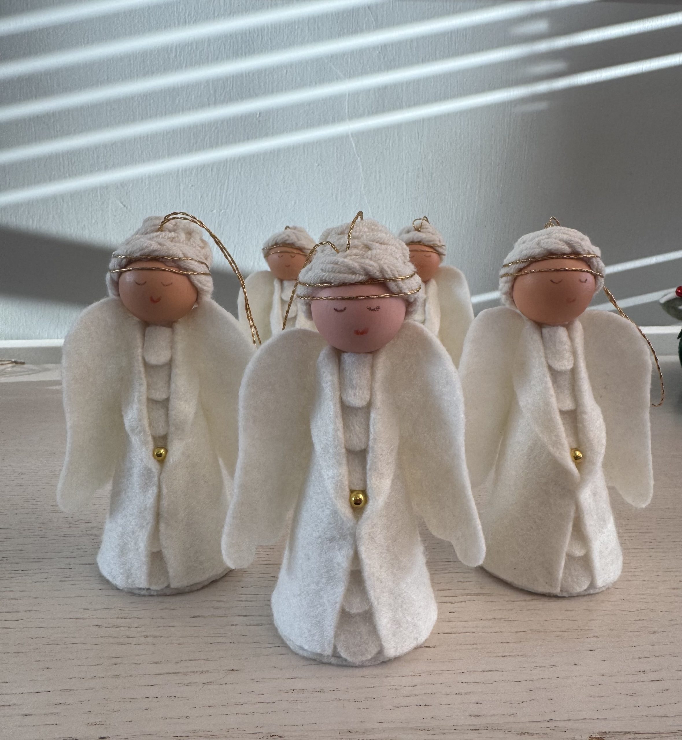 Adorable Felt Angel Christmas tree decoration-5 available