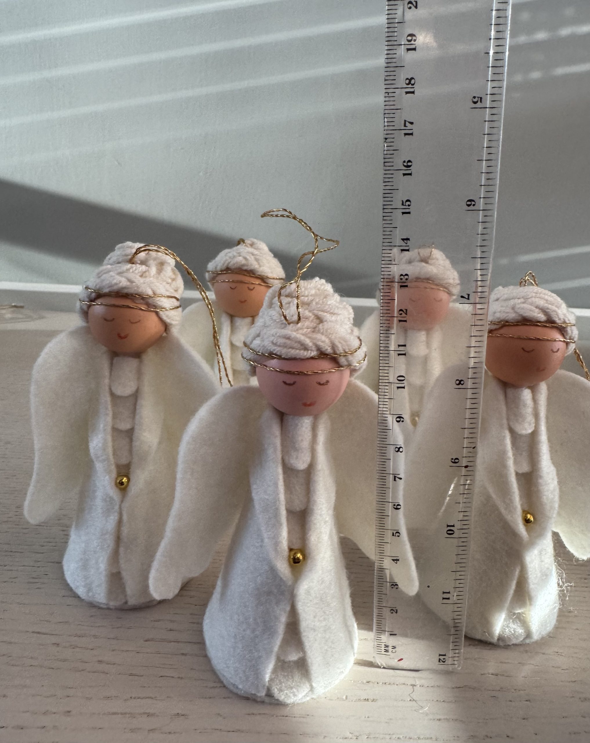 Adorable Felt Angel Christmas tree decoration-5 available - Image 6