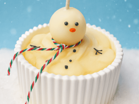 Melting Snowman Christmas Candle