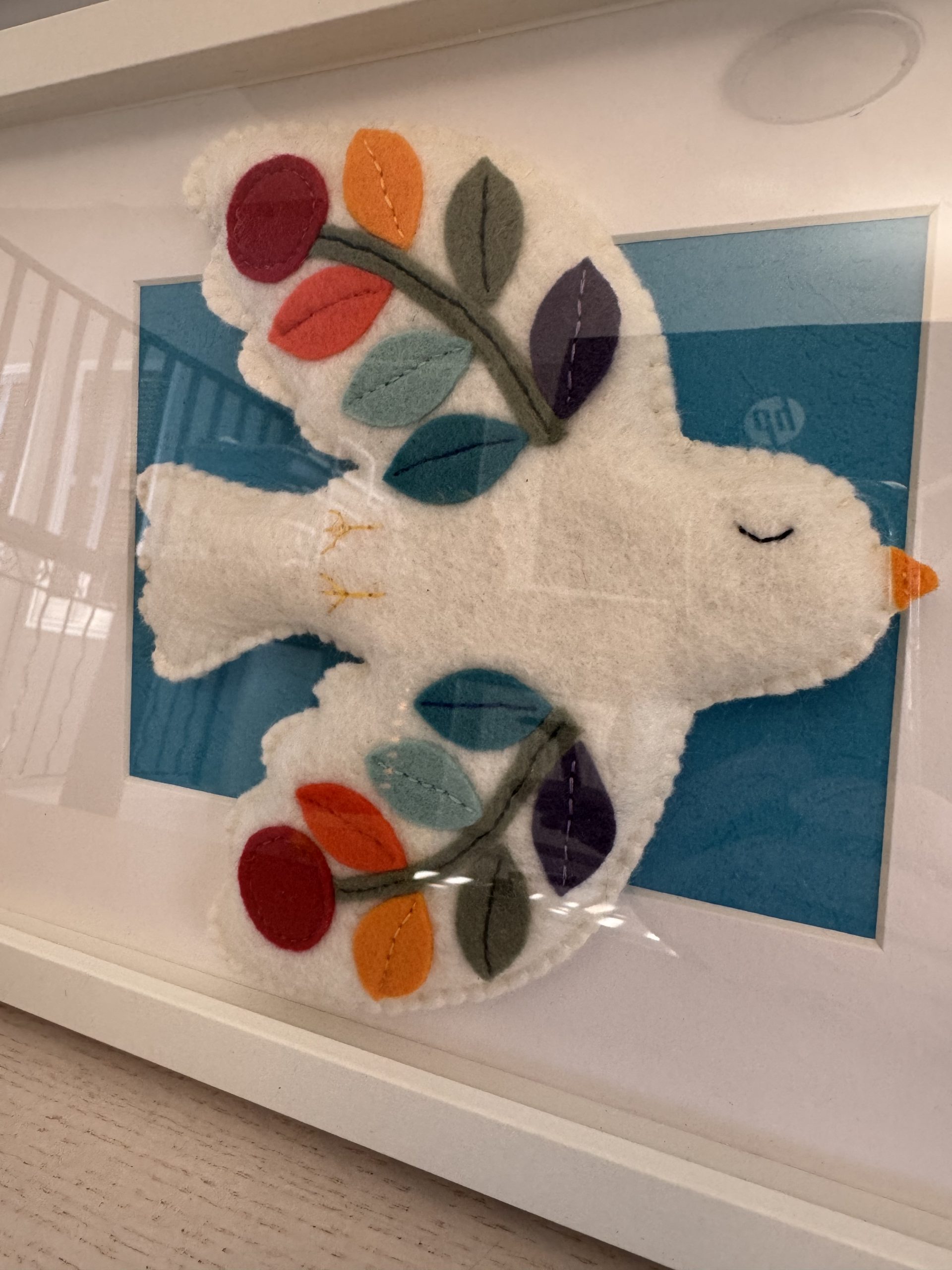 Handmade Felt Colourful Bird -23 x32 cm