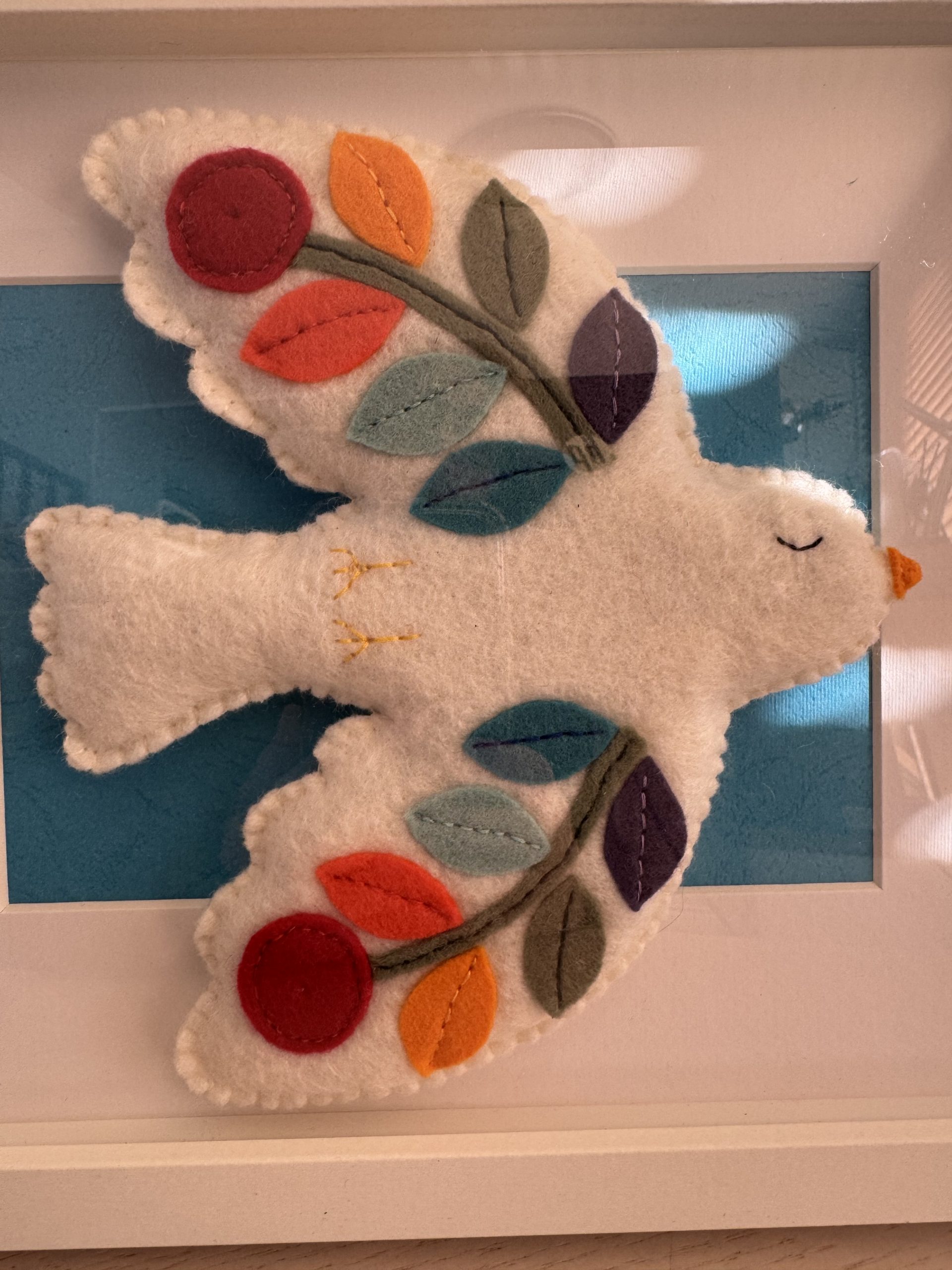 Handmade Felt Colourful Bird -23 x32 cm - Image 4