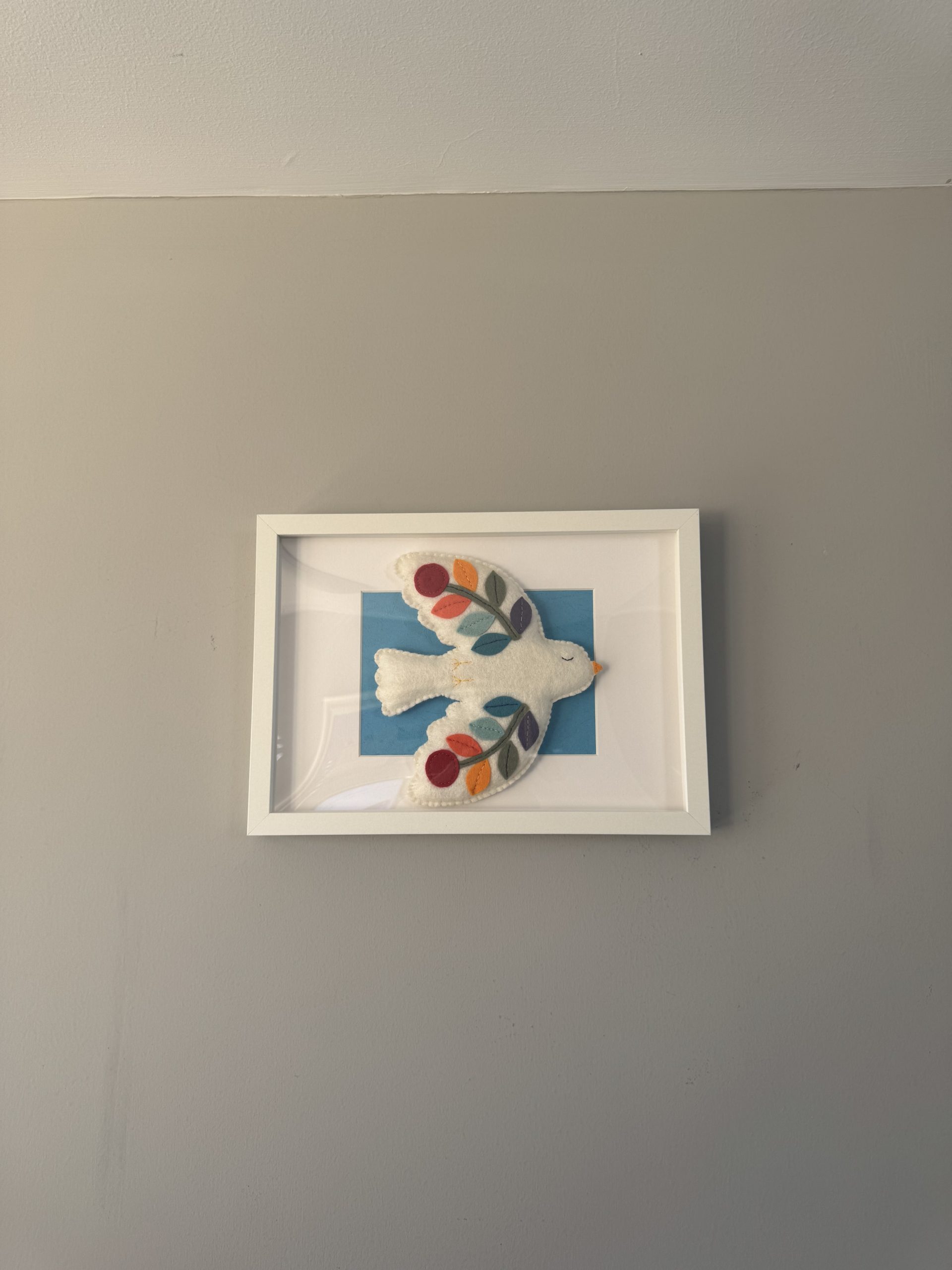 Handmade Felt Colourful Bird -23 x32 cm - Image 5