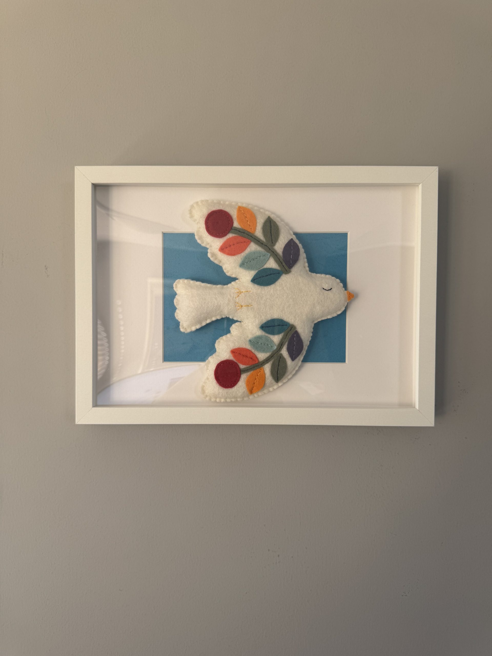 Handmade Felt Colourful Bird -23 x32 cm - Image 2