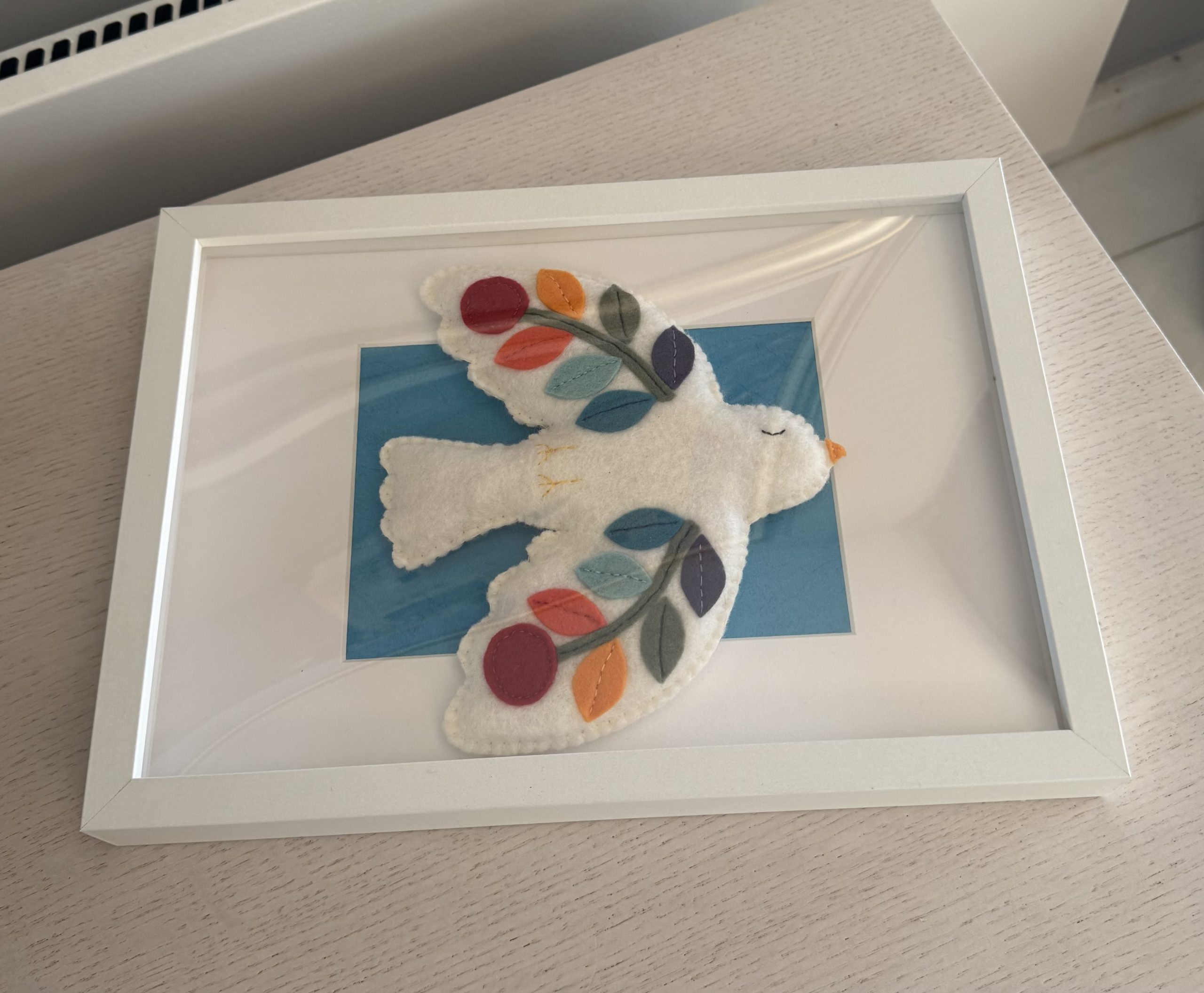 Handmade Felt Colourful Bird -23 x32 cm - Image 6