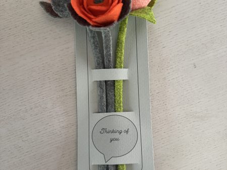 Handmade Felt Bouquet Card