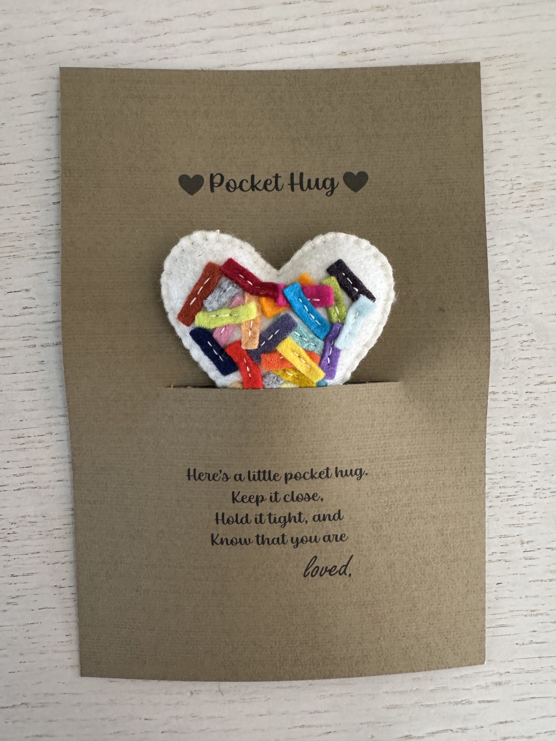 Handmade Felt Pocket Hug - Image 3