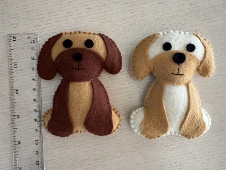 Cute handmade felt dog magnet -2 colours