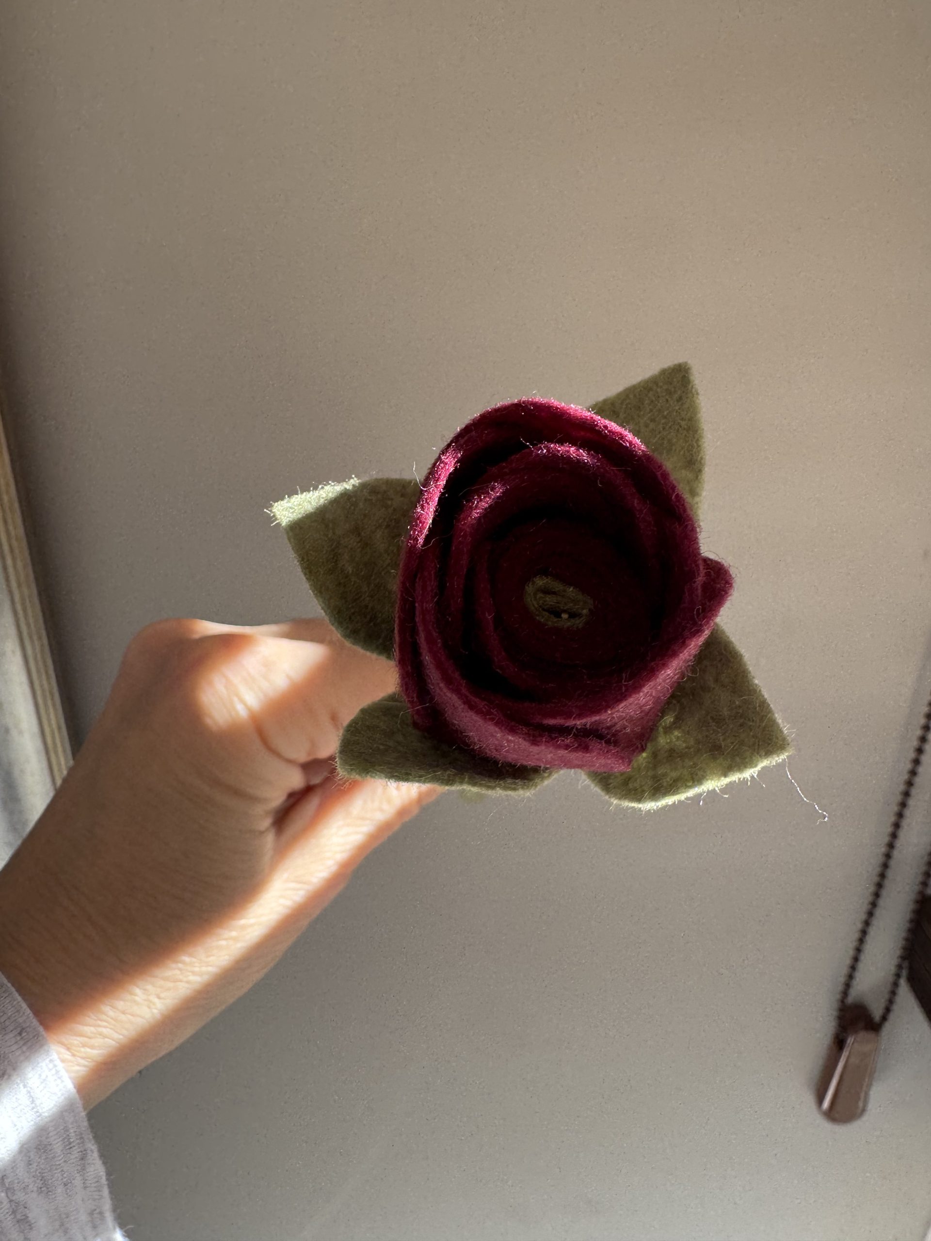 Handmade Felt Rose Bud - 4 colours - Image 13